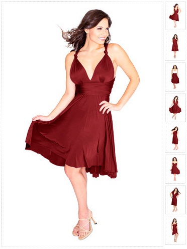 Convertible Dress on Sakura Convertible Dress   Henkaa Red